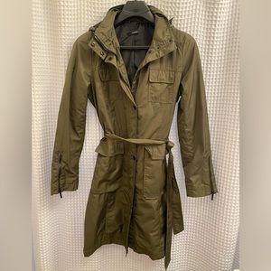 Tahari Olive Green Trench Raincoat